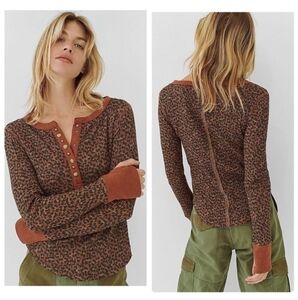 We The Free Brown Button Down Shirt